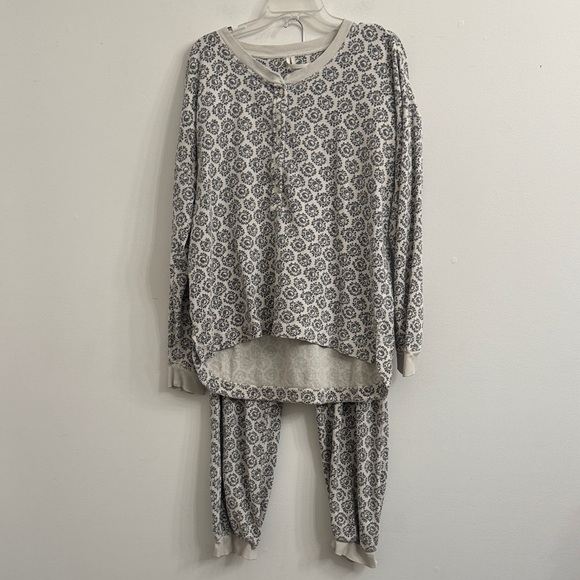 By Anthropologie Waffle-Knit Pajama Pants sz xl - Picture 2 of 6